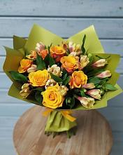 Букет цветов из:  Альстромерии и Розы в Таганьково