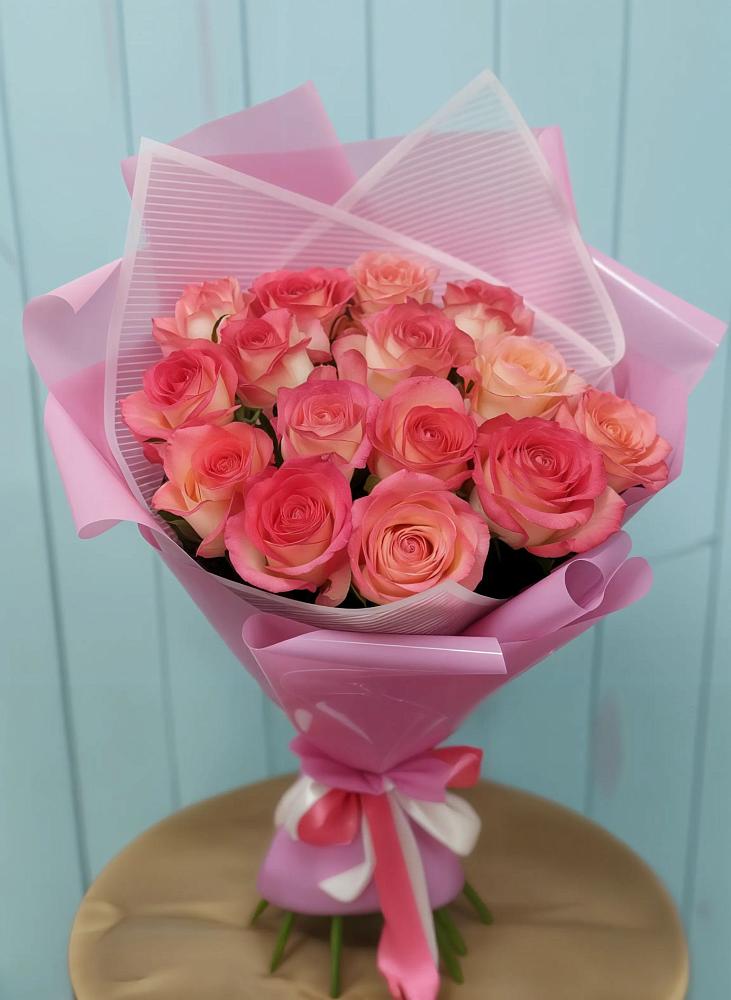 Букет 15 Розовых роз Равель в Таганьково