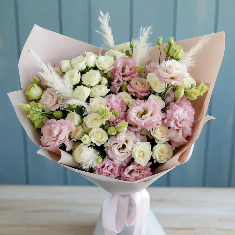 Букет цветов из: Альстромерии и Розы в Таганьково