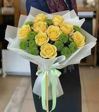 Букет цветов из:  Хризантемы и Розы в Таганьково