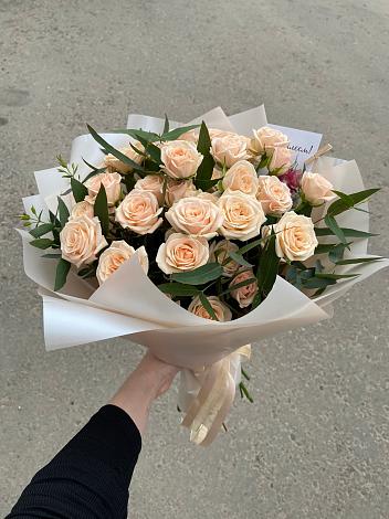 Букет Кремовые розы Латте в Таганьково