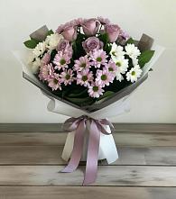 Букет цветов из:  Хризантемы и Розы в Таганьково