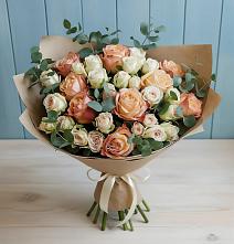 Букет цветов из:  Альстромерии и Розы #REPLACE_PRED# Таганьково